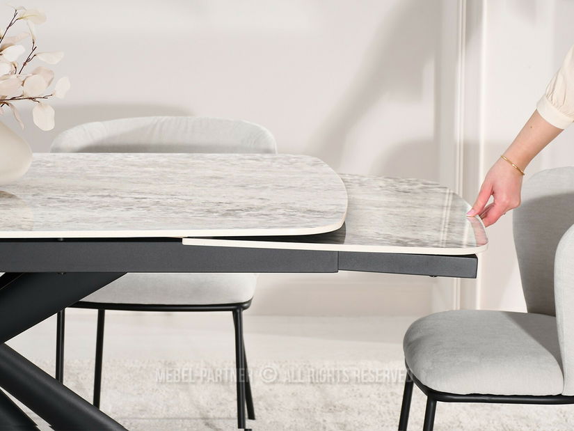 Masă sufragerie Deportaron (gri + negru)