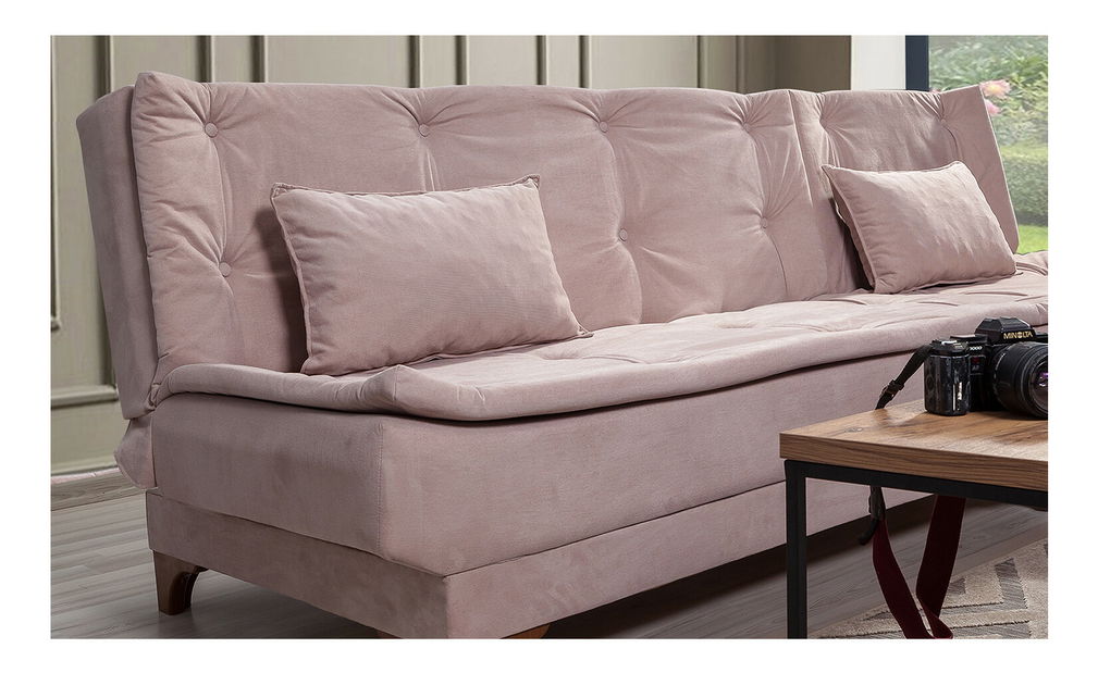 Rohová sedačka Klaudi C (P) (Ružová)