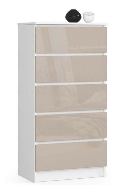 Comodă Kalista V (cappuccino lucios)