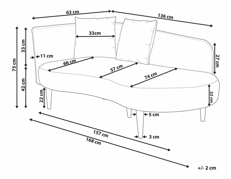 Dívány Chaza (rózsaszín) (B)