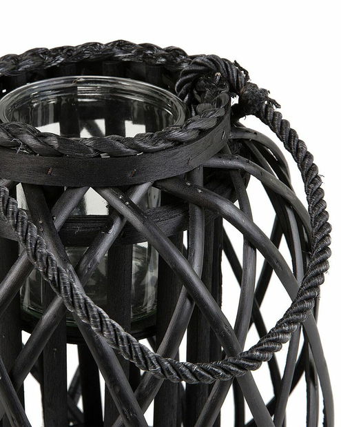 Lampáš MAURI 30 cm (drevo) (čierna)