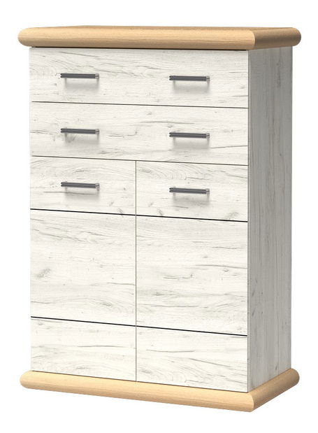 Comodă – Jarstol – Kenny 06 (craft alb + craft auriu) *lichidare stoc