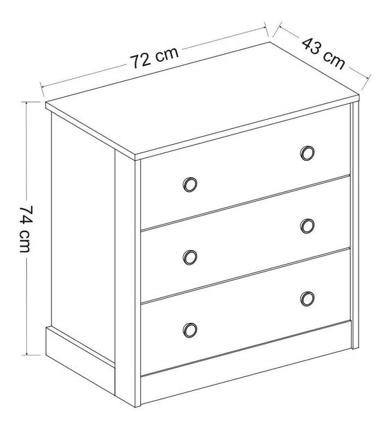 Comodă Lopope (alb) 