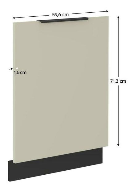 Dvierka na vstavanú umývačku riadu Arikona ZM 713x596 (kašmír + čierna) 