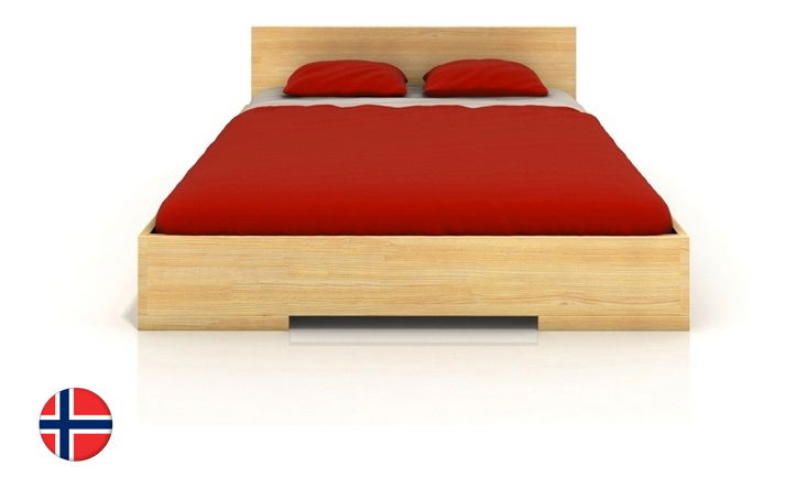 Manželská posteľ 200 cm Naturlig Kirsebaer (borovica) (s roštom)
