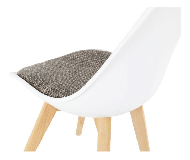 Jedálenská stolička Damiara (biela + hnedá)