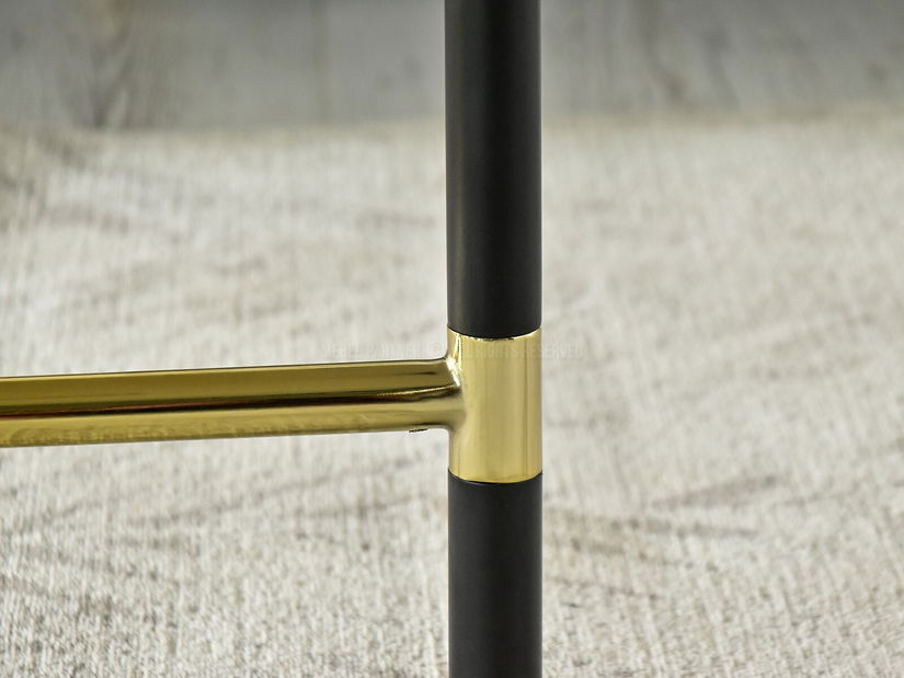 Konferenčný stolík Lamka (biely mramor + čierna)