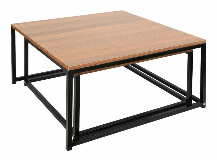 Set 2 ks konferenčných stolíkov Hustler Typ 1 (orech + čierna)