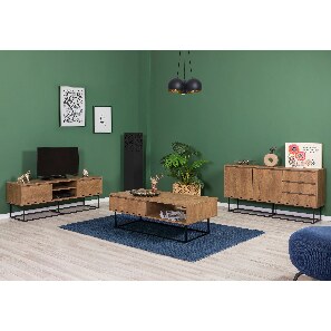 Mobilier living Lexuna 1 (Nuc + Negru)