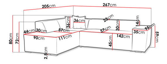 Kutna garnitura Zara (tamnozelena)