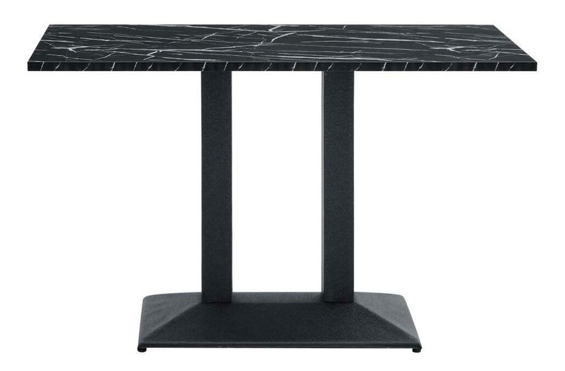 Blagovaonski stol Rahola 2 (crni mramor + crna) (za 4 osobe)