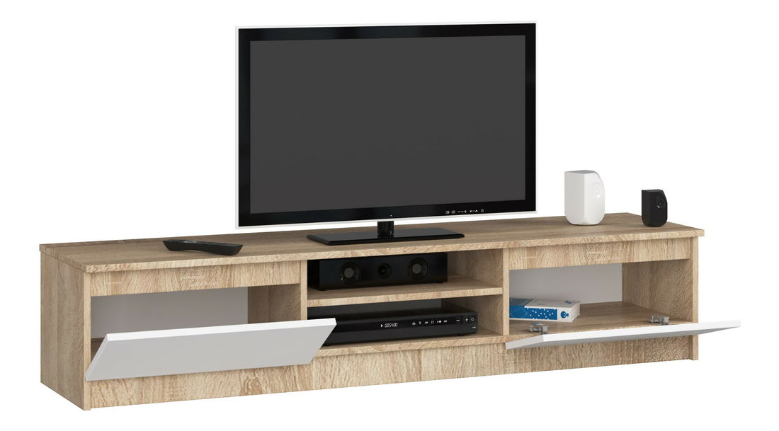 TV asztal Katalina (szonoma tölgy + fehér)