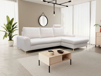 Rohová sedacia súprava Monique (biela) (P)