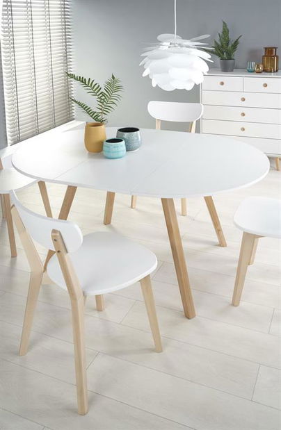 Étkezőasztal Masya (világos tölgy + fekete) (6-8 fő rsézére)