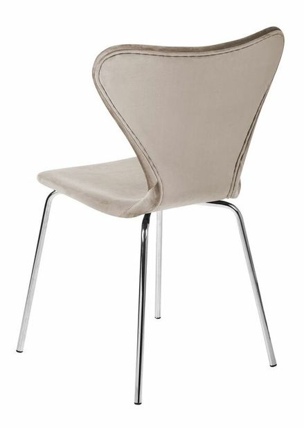 Set 2 ks jedálenských stoličiek Baylor (béžová + strieborná)