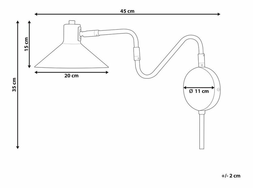 Nástenné svietidlo Belen (zlatá)