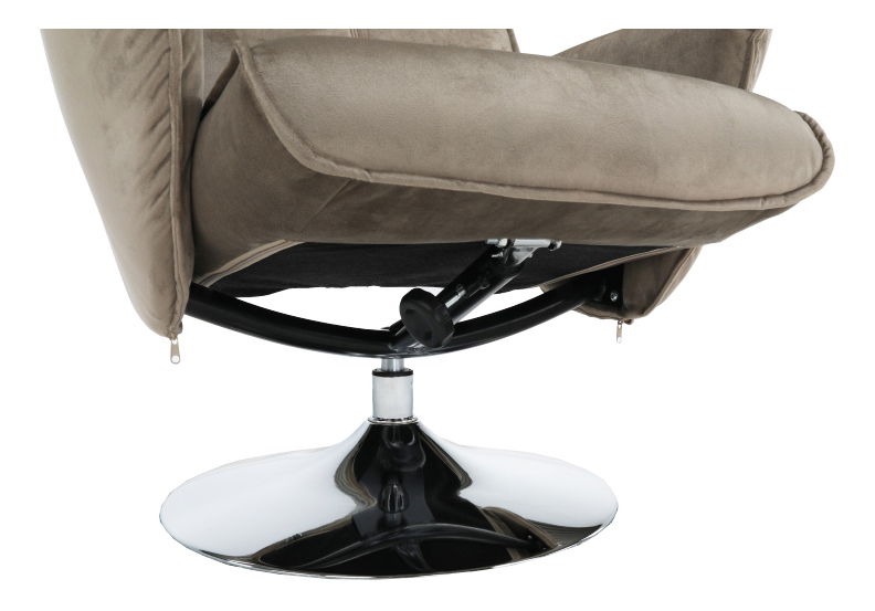 Fotelja za opuštanje Short (smeđosiva) 