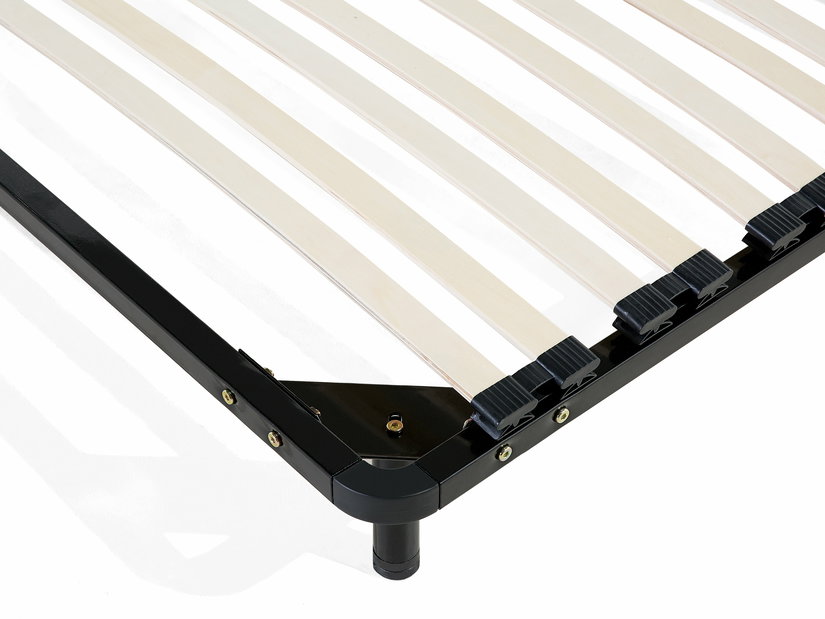 Lamellás ágyrács 200x90 cm Basel (fekete) (lábakkal)