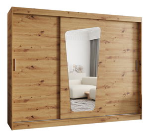 Šatníková skriňa 250 cm Mokka (dub artisan)