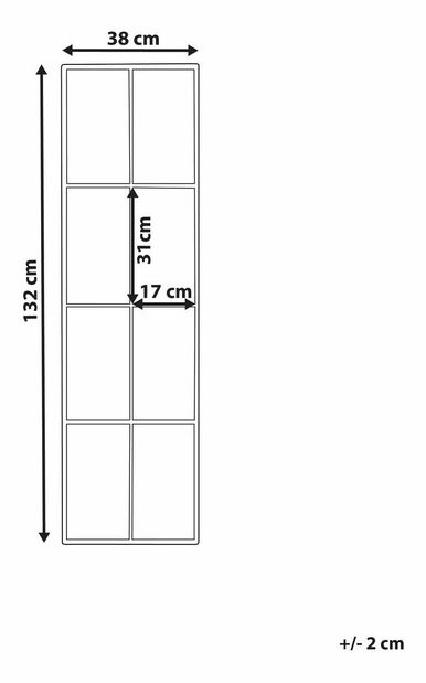 Oglindă de perete Chandler (negru)