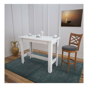 Masă sufragerie Barbra (pentru 4 persoane) (alb)