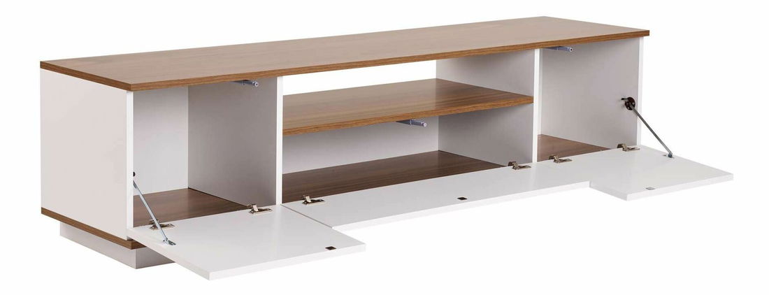 TV skrinka Verat (biela + orech)