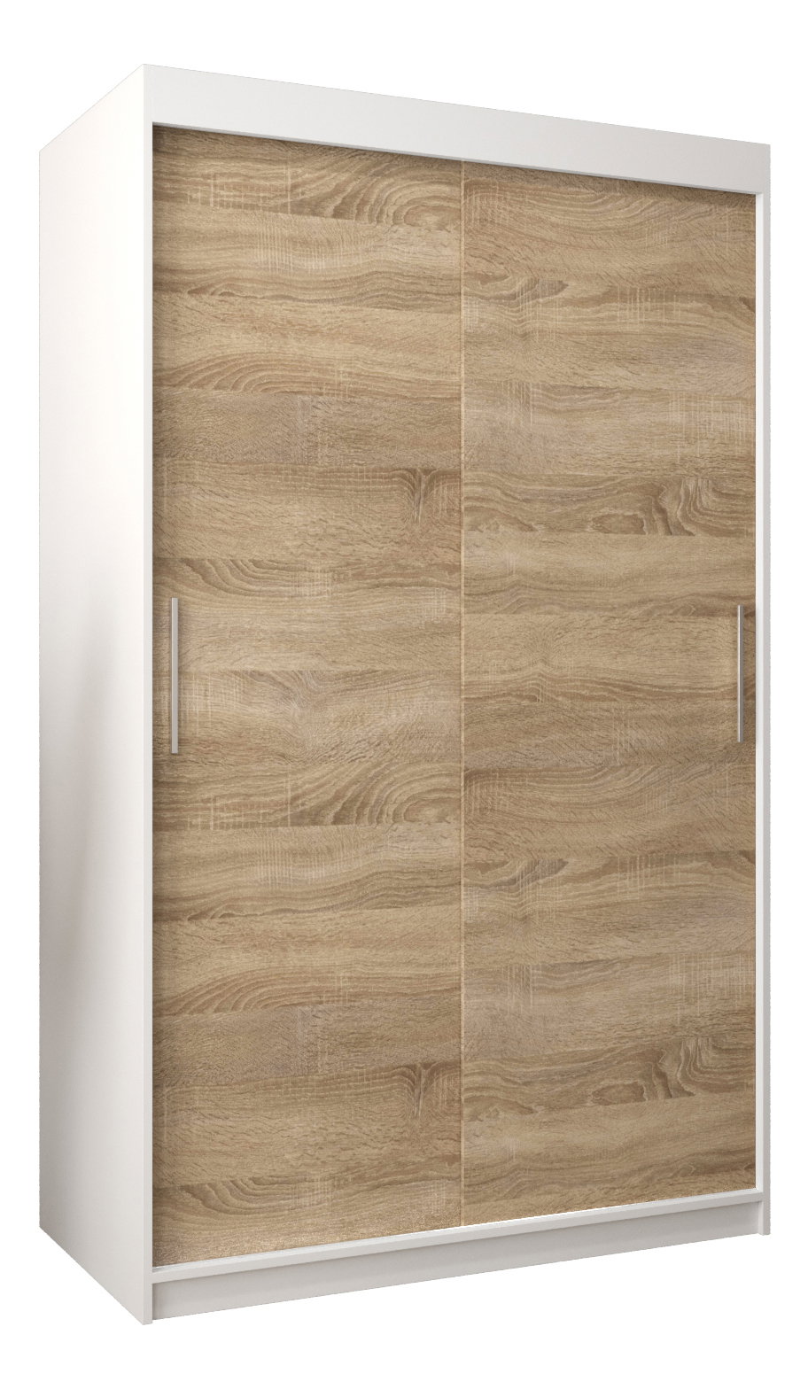 Ruhásszekrény 120 cm Toki (matt fekete + sonoma tölgy)