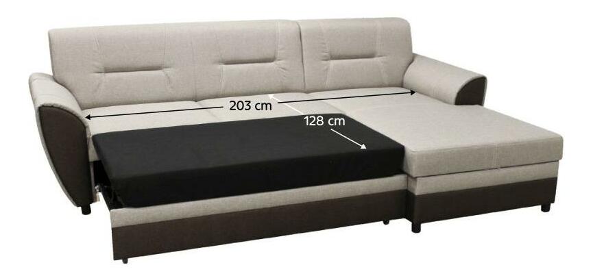 Colțar extensibil Sovard (maro + bej gri) (cu sp. depozitare) (D)