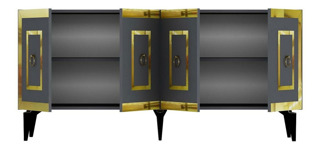 Szekrény Pemava 1 (antracit + arany) 