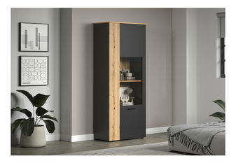 Vitrina Esferas 1 (grafit + hrast evoke) 