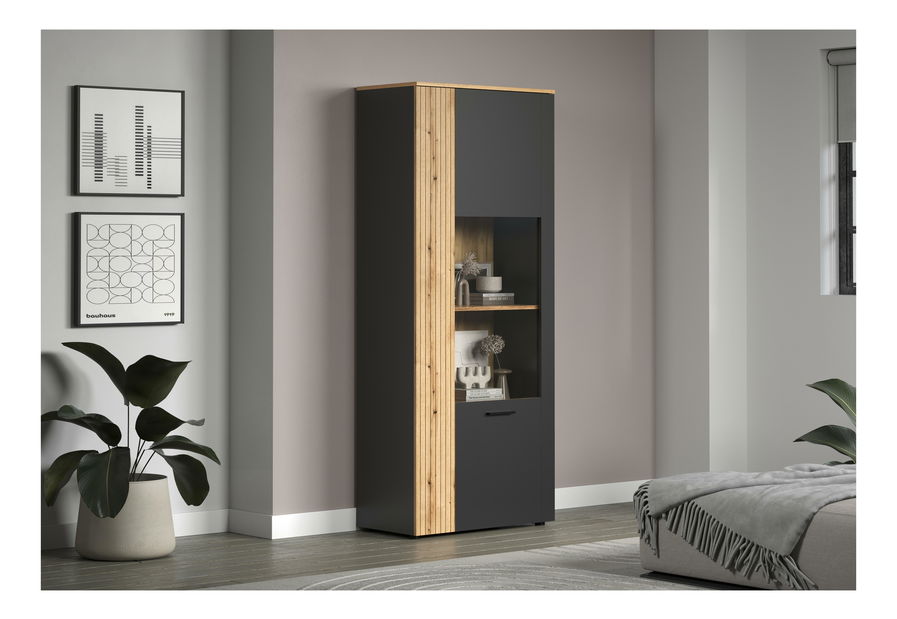 Vitrin Esferas 1 (grafit + evoke tölgy) 