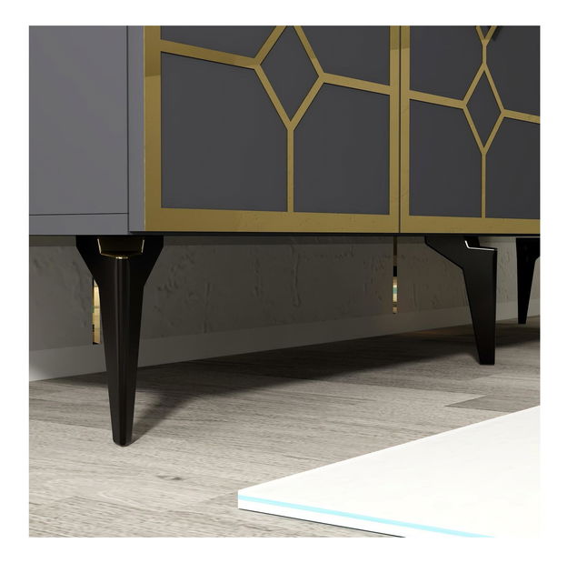 Skrinka Pivuti (antracit + zlatá) 