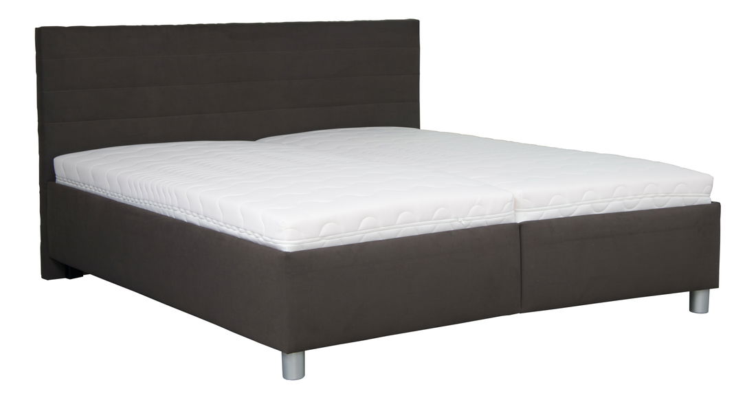 Manželská posteľ 180 cm Blanár Mirka (tmavosivá) (s roštom a matracom NELLY)