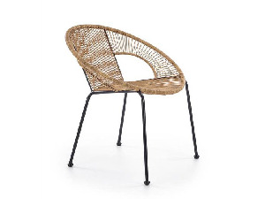 Fotel Bertie (rattan + fekete)