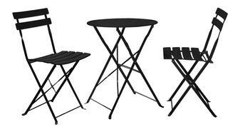 Set mobilier de grădină Obas 210970 (negru) (pentru 2 persoane)