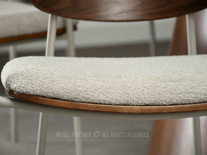 Stolička Február (orech + sivá)