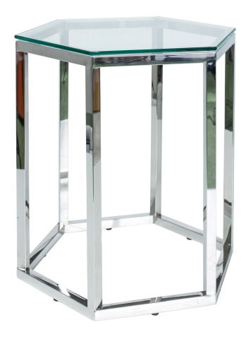 Dohányzóasztal Cathey (Üveg + króm)