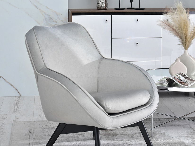 Dizajnové kreslo Merch (sivá)