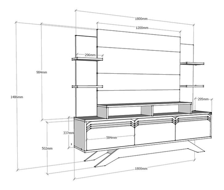 Mobilier living Dajama (Nuc + Alb) 