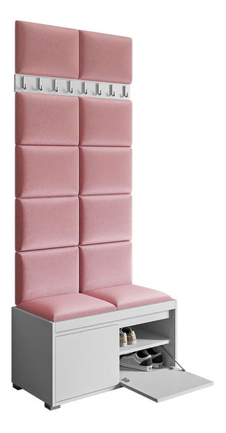 Mobilier pentru hol Kendora 80 (cu 12 buc panouri tapițate Pazara 40x30) (manila 35)