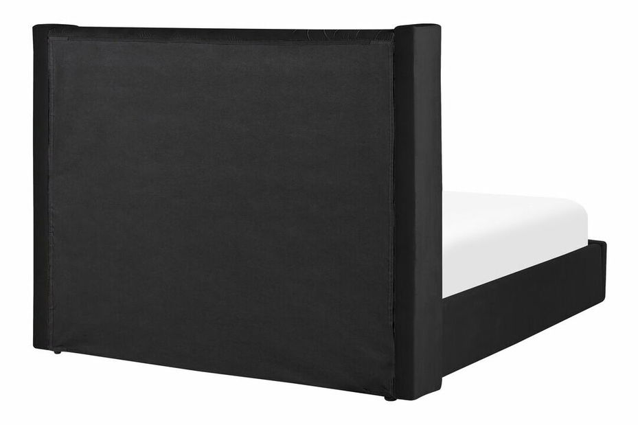 Bračni krevet 160 cm Lubbka (crna) (s podnicom) (s prostorom za odlaganje)