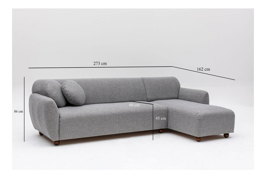 Sarokkanapé Edoletta 1 (J) (világosszürke)