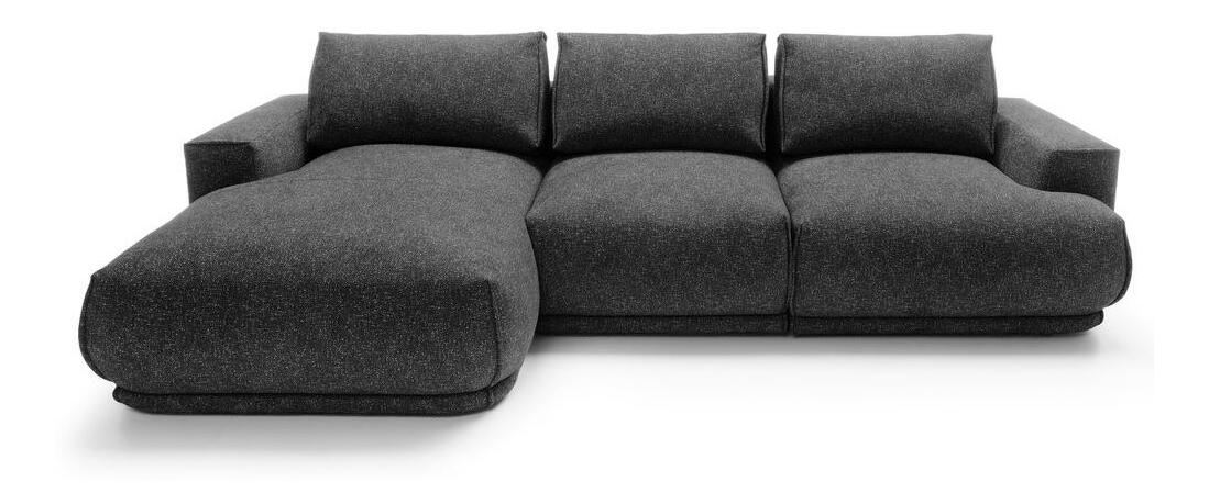 Rohová sedacia súprava Dita (L) (grafit + čierna)