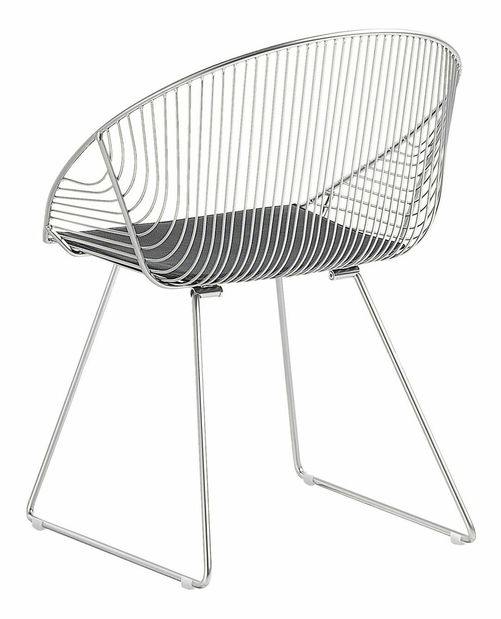 Set 2 buc. scaune pentru sufragerie Auron (argint)