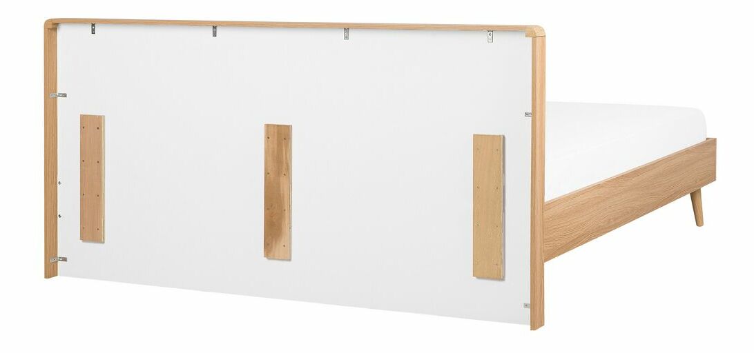 Franciaágy 180 cm SERVI (ágyráccsal) (világos fa)