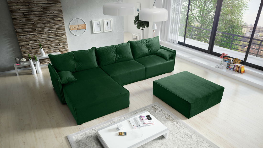 Colțar Leonaro 2 (verde închis) (S)