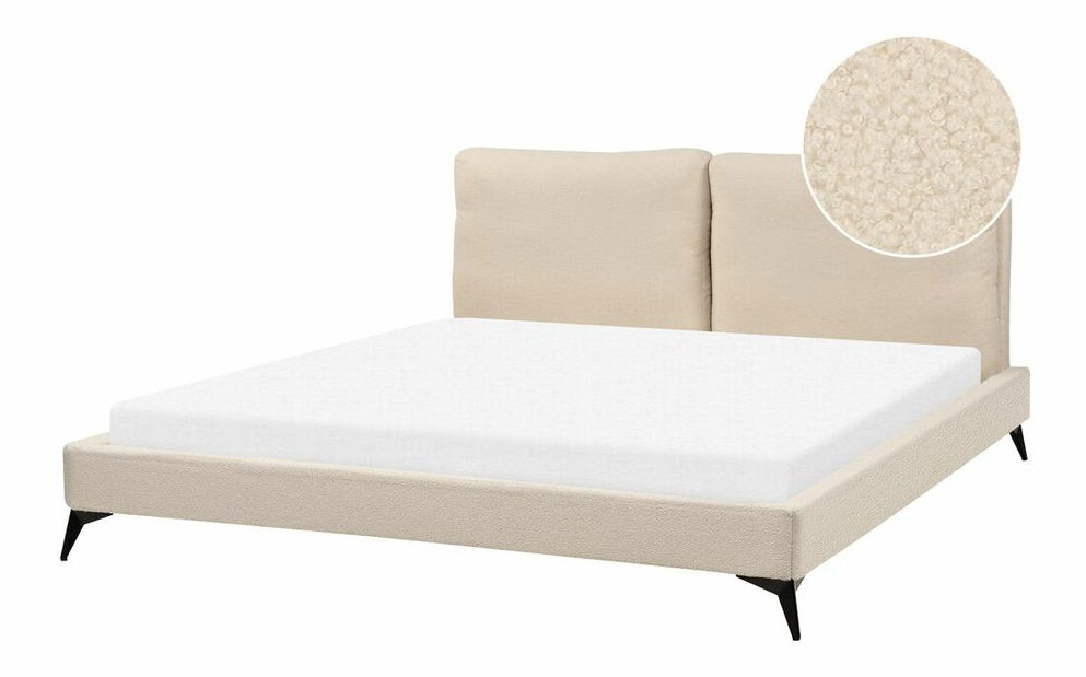 Manželská posteľ 180 cm Mellody (béžová) (s roštom)