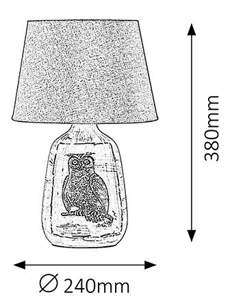 Stolová lampa Dora 4373 (biela + sivá)