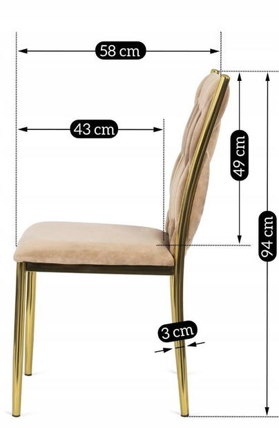 Scaun sufragerie Deboladas (bej) 