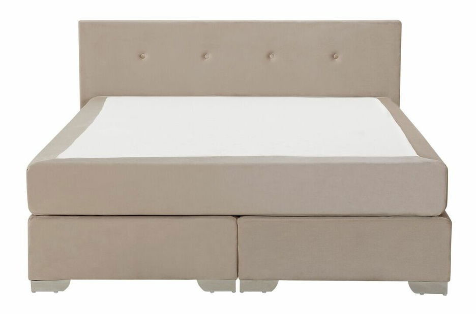 Pat matrimonial 160 cm CONSOLE (cu somieră și saltea) (bej)